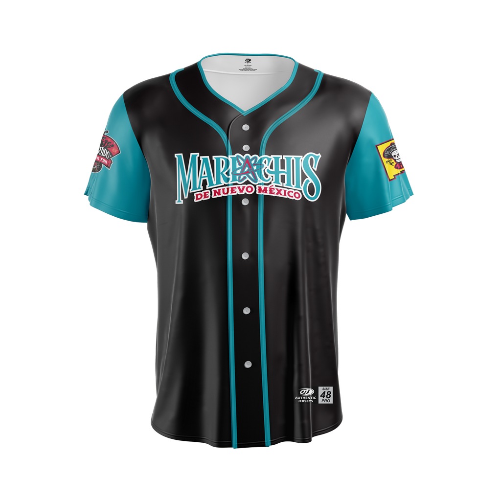 Albuquerque Isotopes Jersey-Yth Mariachis Black/Teal Sublimated