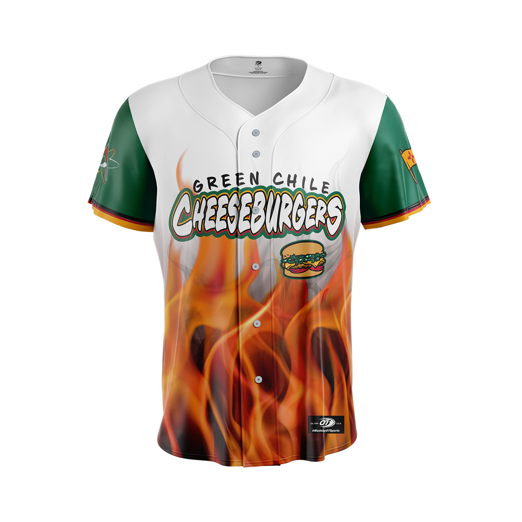 Albuquerque Isotopes Jersey-Green Chile Cheeseburgers 2026 Sublimated