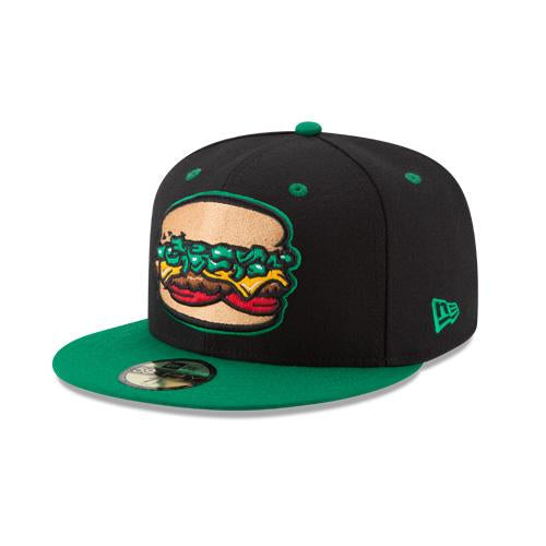 Albuquerque Isotopes Hat-Green Chile Cheeseburgers On-Field