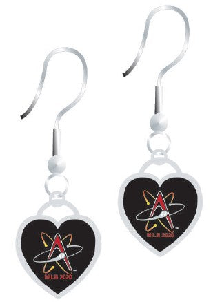 Albuquerque Isotopes Earrings-Heart Dangle